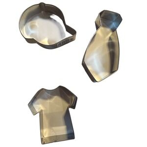 Ann Clark Cookie Cutters - Baseball Hat, Tie, T-Shirt - 3 Piece‎ Set